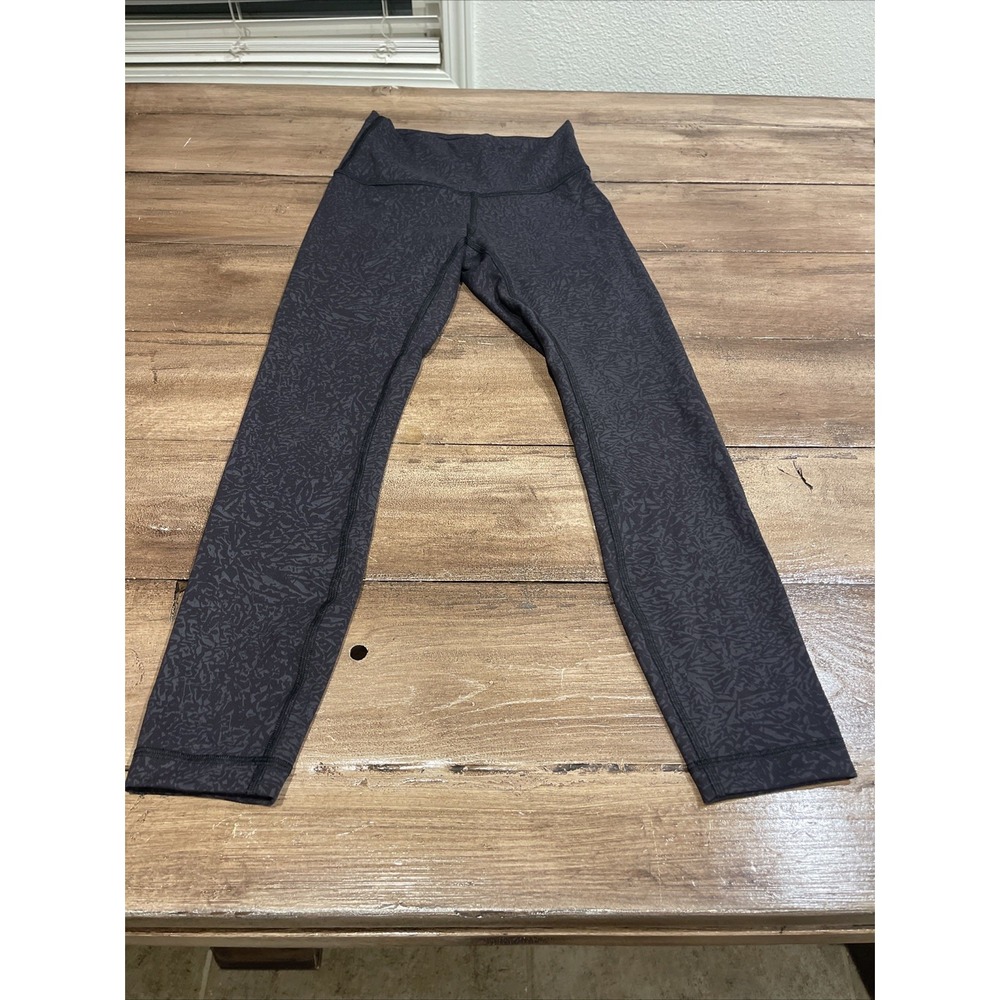 Lululemon Leggings Womens Size 4 Gray/ Blk Athletic Active Wear Casual Gym